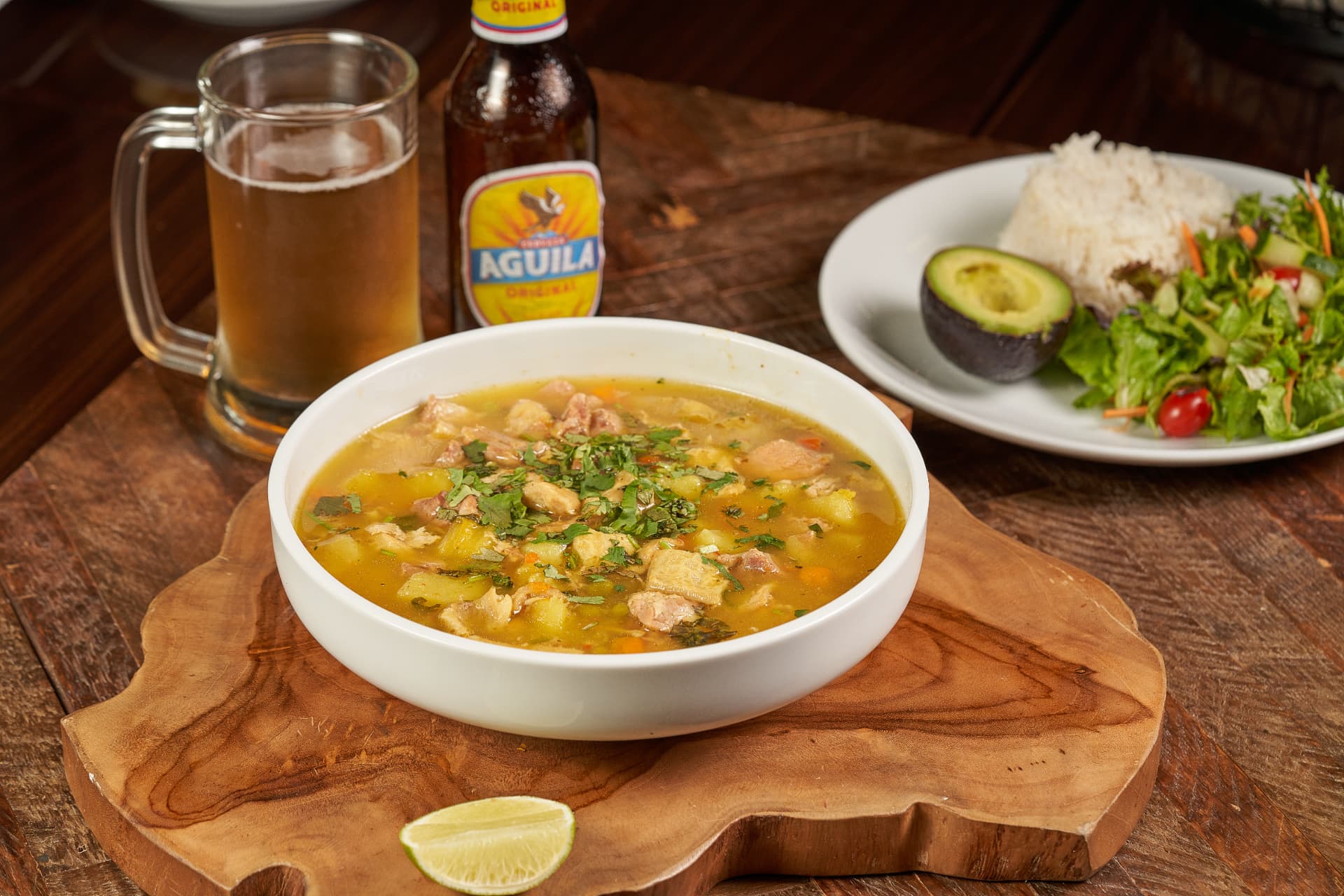 Mondongo soup with pork and potatoes